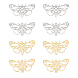 8Pcs 2 Colors 201 Stainless Steel Pendants, Laser Cut, Butterfly, Golden & Stainless Steel Color, 18x32.5x1mm, Hole: 1.6mm, 4pcs/color