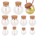 10Pcs 5 Style Iridescent Glass Dome Cover, Decorative Display Case, Cloche Bell Jar Terrarium with Cork Base, Round, Clear AB, 20~40x28~48.5mm, Inner Diameter: 11~21.5mm, 2pcs/style