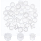 48Pcs 3 Style Plastic Bottle Stoppers, for Wine Bottle, Column, White, 14.5~18.5x10~12mm, Inner Diameter: 9.5~11mm, 16pcs/style