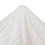 Daisy Pattern Chinlon Tulle, for Dress Costumes Decoration, Moccasin, 150x0.03cm