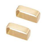 2Pcs Brass Loop Keepers, Men's Belt Buckle, Rectangle, Raw(Unplated), 39.5x11.5x19mm, Inner Diameter: 35x15mm