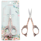 402J2 Stainless Steel Scissors, with Zinc Alloy Handle, Butterfly, Red Copper, 12x5.1x0.5cm