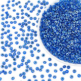 Resin Beads, Flat Round, Evil Eye, Dark Blue, 7.5~8x5~5.5mm, Hole: 1.6mm