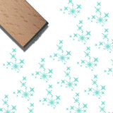 Square Wooden Stamps, with Rubber, for DIY Scrapbooking, Star, 40x15x15mm