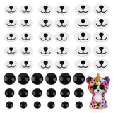 90Pcs 6 Style Acrylic Doll Craft Cartoon Noses & Eyes, for DIY Sewing Craft Dolls Stuffed Toys, Mixed Color, Nose: 16~20x25~30x2.5~3mm, 30pcs; Eye: 12~20mm, 60pcs