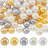 1 Set ABS Plastic Imitation Pearl Beads, Round, Mixed Color, 19mm, Hole: 2mm, 5 colors, 12pcs/color, 60pcs/set