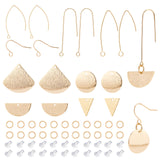 DIY Dangle Earrings Making Kit, Including Brass Pendant & Earring Hooks & Jump Rings, Silicone Ear Nuts, Golden, Pendants: 16Pcs/set