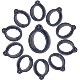 20Pcs Silicone Pendant, for Electronic stylus & Lighter Making, Ring, Black, 29x24.5x7mm, Hole: 3mm, Inner Diameter: 20.5mm