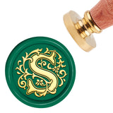 Brass Wax Seal Stamp with Handle, for DIY Scrapbooking, Letter Pattern, 3.5x1.18 inch(8.9x3cm)