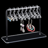 1 Set Acrylic Earring Display Stands, Coat Hanger Shape, Clear, Finished Product: 5.95x15x10.9cm, about 10pcs/set