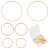 90Pcs Brass Linking Rings, Nickel Free, Real 18K Gold Plated, 15~30x1~1.5mm, 90pcs