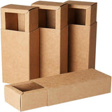 Kraft Paper Folding Box, Drawer Box, Rectangle, BurlyWood, Finished Product: 12.1x5.1cm, Inside Size: 10.6x3.6x3.5cm, 20pcs/set