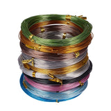 Round Aluminum Wire, Mixed Color, 20 Gauge, 0.8mm, about 65.61 Feet(20m)/roll, 10 rolls/box