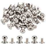 4Bag Alloy Cabinet Door Knobs, Kitchen Drawer Pulls Cabinet Handles, with Iron Screws, for Dresser Drawers, Platinum, 10x10mm, Hole: 2.6mm, 5pcs/bag. 4bag