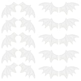 Leather Bat's Left & Right Wing Ornament Accessories, for Hair Ornament & Costume Accessory, Silver, 60x35x2mm, 20pcs/style