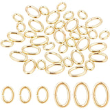 600Pcs 2 Style Brass Open Jump Rings, Long-Lasting Plated, Golden, 300pcs/style