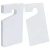 PP Plastic Hanging Door Handle Hanger Tags, Blank Memo Board, for Home, Hotel, Store, White, 127x76.2mm