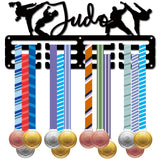 Sports Theme Iron Medal Hanger Holder Display Wall Rack, 3-Line, with Screws, Dance, Sports, 130x290mm, Hole: 5mm