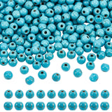 8 Strands Synthetic Turquoise Beads Strands, Dyed, Round, Dark Cyan, 6mm, Hole: 0.8mm