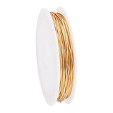 Eco-Friendly Round Copper Wire, Copper Beading Wire for Jewelry Making, Long-Lasting Plated, Golden, 20 Gauge, 0.8mm, about 32.81 Feet(10m)/Set