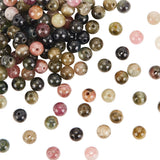 Natural Tourmaline Round Beads Strands, 4mm, Hole: 1mm, about 98pcs/strand, 15.5''(39.37cm)