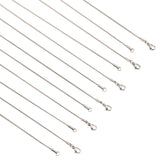 15Pcs 3 Size 304 Stainless Steel Round Snake Chain Necklace for Men Women, Stainless Steel Color, 17.87''(45.4cm)~23.82 inch(60.5cm), 5Pcs/size