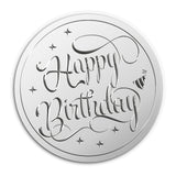 Custom Silver Foil Embossed Picture Sticker, Award Certificate Seals, Metallic Stamp Seal Stickers, Flower with Word Honor Roll, Birthday Themed Pattern, 5cm, 4pcs/sheet