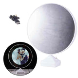 Acrylic Magic Photo Frame Mirror, Led Makeup Mirror, LED Desk Lamp, for Wedding Gifts, with USB Cable, White, 25x20.5x6.5cm