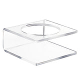 Acrylic Round Ball Display Stand, Sports Ball Stand Holder, for Football, Basketball, Soccer Storage, Clear, 11x11x5.1cm, Inner Diameter: 8cm