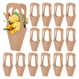 Portable Kraft Paper Gift Bags, with Handles, for Bouquet, BurlyWood, 35.5x18.9x0.1cm, 20pcs/set