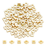 100Pcs Brass Spacer Beads, Long-Lasting Plated, Square, Real 14K Gold Plated, 3x3x1.5mm, Hole: 1.6mm