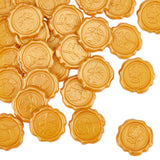 Adhesive Wax Seal Stickers, For Envelope Seal, Goldenrod, 30.8x30.8x2.2mm