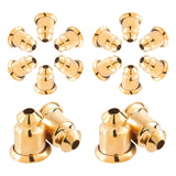 8 Pairs Brass Ear Nuts/Earring Backs, Long-Lasting Plated, Real 18K Gold Plated, 6x5mm, Hole: 1mm, 8pairs