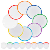 32Pcs 8 Colors Nylon Foldable Flying Disc or Fan with Storage Bag Assortment, Mixed Color, 250x2mm, 4pcs/color