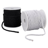 2Rolls 2 Colors 3-ply Polyester Rope, Twisted Rope, Mixed Color, 3mm, 1roll/color, about 27.34 Yards(25m)/Set