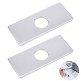 304 Stainless Steel Faucet Hole Covers, Base Plate, Rectangle, Stainless Steel Color, 160x66x6mm, Hole: 34.5mm