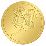 Self Adhesive Gold Foil Embossed Stickers, Medal Decoration Sticker, Clover Pattern, 5x5cm