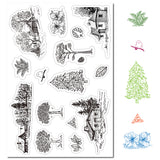 Custom PVC Plastic Clear Stamps, for DIY Scrapbooking, Photo Album Decorative, Cards Making, Stamp Sheets, Film Frame, Tree Pattern, 160x110x3mm