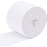 Flat Elastic Rubber Cord/Band, Webbing Garment Sewing Accessories, White, 80mm, about 8.74 yards(8m)/roll