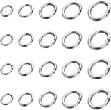 304 Stainless Steel & 316 Surgical Stainless Steel Jump Rings, Open Jump Rings, Oval, Stainless Steel Color, 3.5~8x2.5~6x0.5~1mm, inner: 1.5~4x2.5~6mm, 1000pcs/box