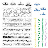 Custom PVC Plastic Clear Stamps, for DIY Scrapbooking, Photo Album Decorative, Cards Making, Stamp Sheets, Film Frame, Water Pattern, 160x110x3mm