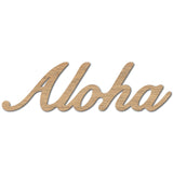 Laser Cut Basswood Wall Sculpture, for Home Decoration Kitchen Supplies, Word Aloha, Word, 120x300x5mm