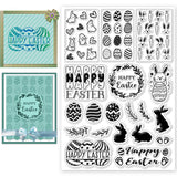 Custom PVC Plastic Clear Stamps, for DIY Scrapbooking, Photo Album Decorative, Cards Making, Rabbit, 160x110mm