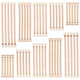 150Pcs 5 Style Eco-Friendly Brass Bar Links, Light Gold, 30pcs/style