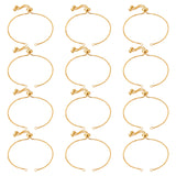 12Pcs Brass Box Chain Bracelet, for Slider Bracelet Making, Golden, 3-1/2 inch(9cm), 0.1cm, Hole: 2mm