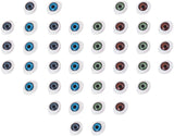 Craft Plastic Doll Eyes, Stuffed Toy Eyes, Mixed Color, 10.5x14x6mm, 30pcs/color, 120pcs/box