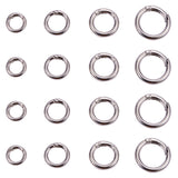 Zinc Alloy Key Clasp Findings, Spring Gate Rings, Platinum, 7.4x7.2x1.7cm