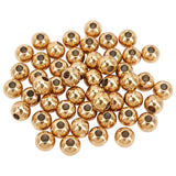 Ion Plating(IP) 304 Stainless Steel Round Spacer Beads, Golden, 6x5mm, Hole: 2mm, 50pcs/box