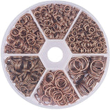 Iron Split Rings, Double Loops Jump Rings , Ring, Red Copper, 4x0.7mm, Inner Diameter: 2.6mm, 5x0.7mm, Inner Diameter: 3.6mm, 6x0.7mm, Inner Diameter: 4.6mm, 7x0.7mm, Inner Diameter: 5.6mm, 8x0.7mm, Inner Diameter: 6.6mm, 10x0.7mm, Inner Diameter: 8.6mm