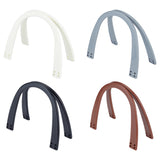 4 Pairs 4 Colors D-Shape Plastic Bag Handles, for Purse Making Accessories, Arch, Mixed Color, 14x15.5x0.7cm, 1 pair/color